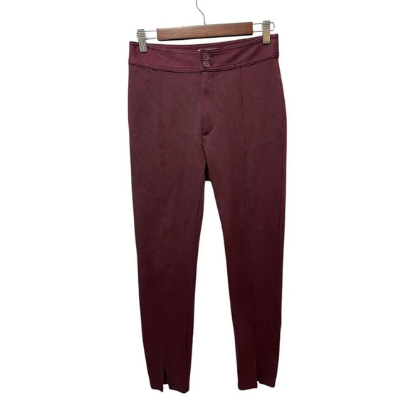Maeve by Anthropologie Women's High Rise Seamed Split Hem Skinny Pant 4 Plum - Picture 10 of 11